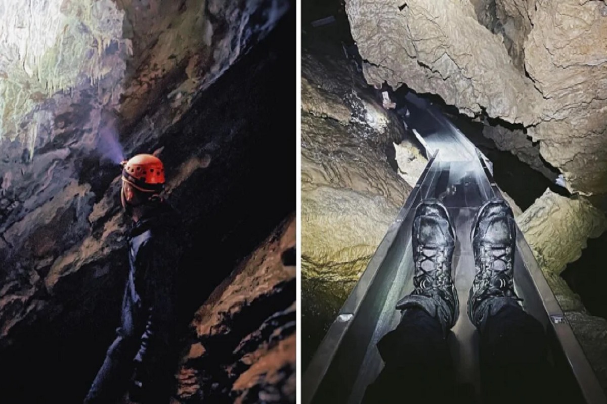 تنها سرسره غار کانادا در جزیره ونکوور